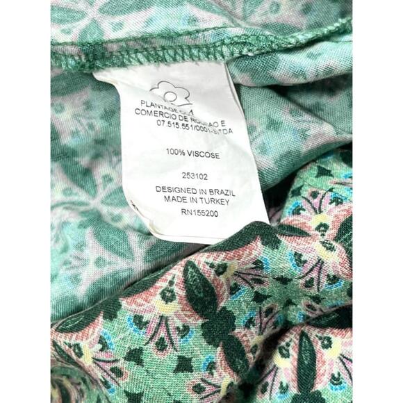 Farm Rio Green Floral Jumpsuit Size XL - Picture 7 of 8